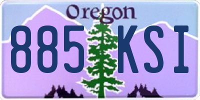 OR license plate 885KSI