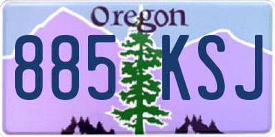 OR license plate 885KSJ
