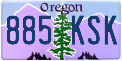 OR license plate 885KSK