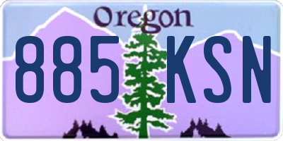 OR license plate 885KSN