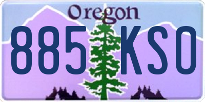 OR license plate 885KSO
