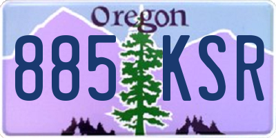 OR license plate 885KSR