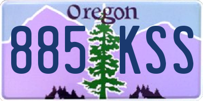 OR license plate 885KSS