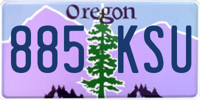 OR license plate 885KSU