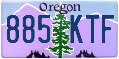 OR license plate 885KTF