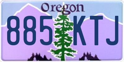 OR license plate 885KTJ