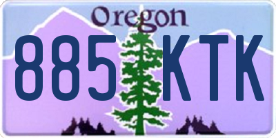 OR license plate 885KTK