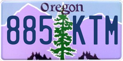 OR license plate 885KTM