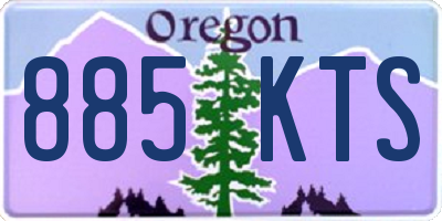 OR license plate 885KTS