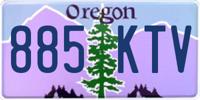OR license plate 885KTV
