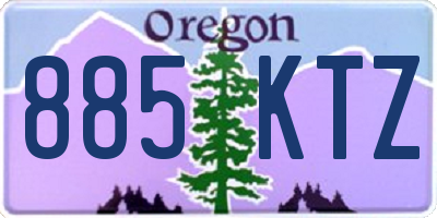 OR license plate 885KTZ
