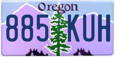OR license plate 885KUH