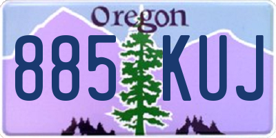 OR license plate 885KUJ