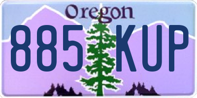 OR license plate 885KUP