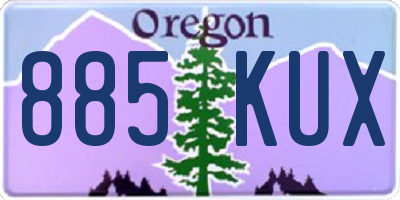 OR license plate 885KUX