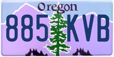 OR license plate 885KVB