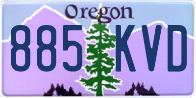 OR license plate 885KVD