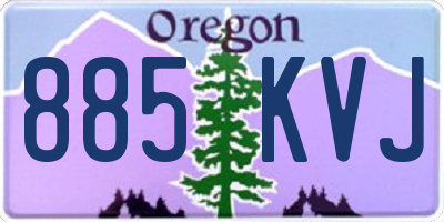 OR license plate 885KVJ