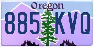 OR license plate 885KVQ