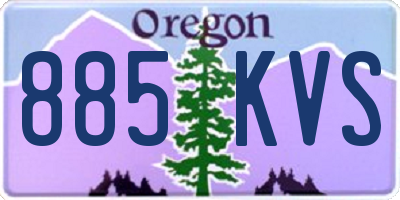 OR license plate 885KVS