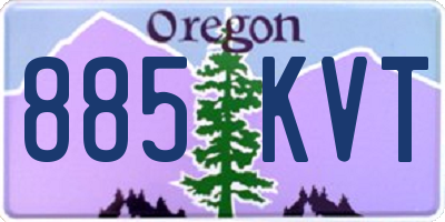 OR license plate 885KVT