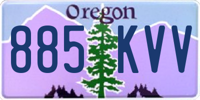 OR license plate 885KVV