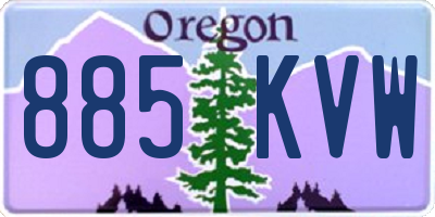 OR license plate 885KVW