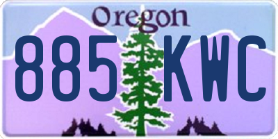 OR license plate 885KWC