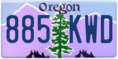 OR license plate 885KWD