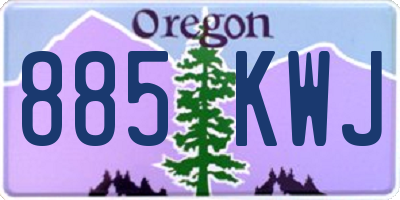 OR license plate 885KWJ