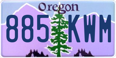 OR license plate 885KWM