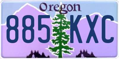 OR license plate 885KXC