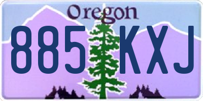 OR license plate 885KXJ
