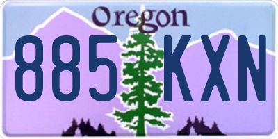 OR license plate 885KXN