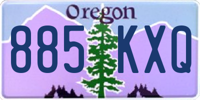 OR license plate 885KXQ