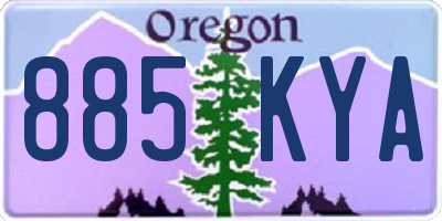 OR license plate 885KYA