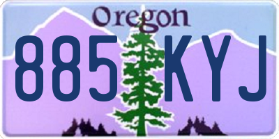 OR license plate 885KYJ