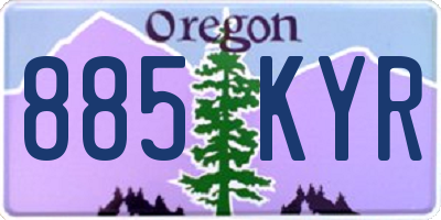 OR license plate 885KYR