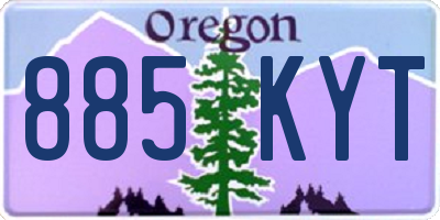 OR license plate 885KYT