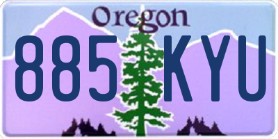 OR license plate 885KYU