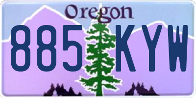 OR license plate 885KYW