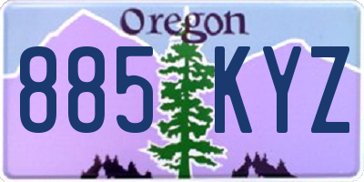 OR license plate 885KYZ