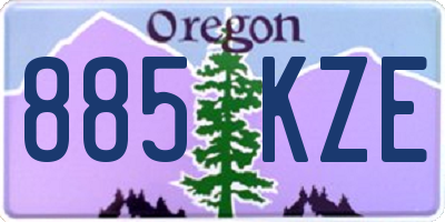 OR license plate 885KZE