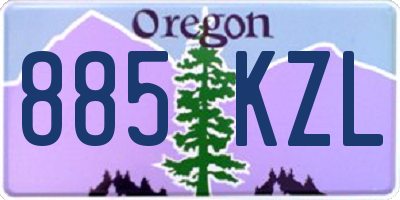 OR license plate 885KZL
