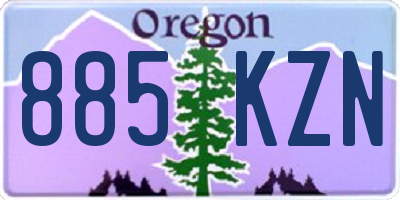 OR license plate 885KZN