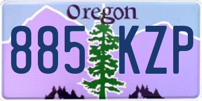 OR license plate 885KZP