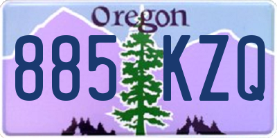OR license plate 885KZQ