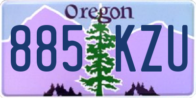 OR license plate 885KZU