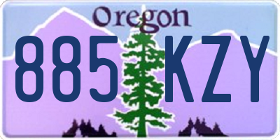 OR license plate 885KZY