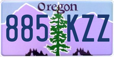 OR license plate 885KZZ